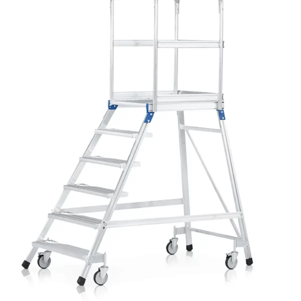 Zarges Egy oldalon járható gurulós dobogós lépcső